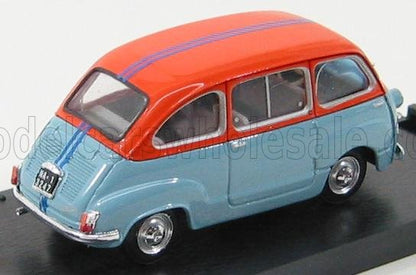 FIAT - 600D MULTIPLA OPERAZIONE SAN GENNARO 1966 - LIGHT BLUE ORANGE Scale model car on Vroomi