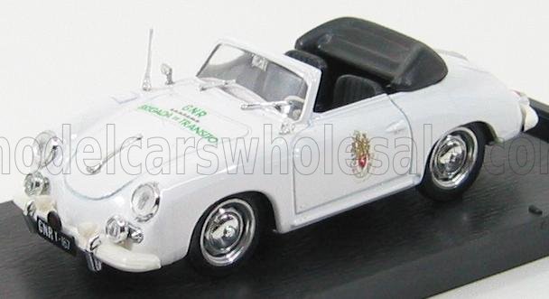 Porsche 356 Portuguese Police 1952 White Brumm 1:43 scale model
