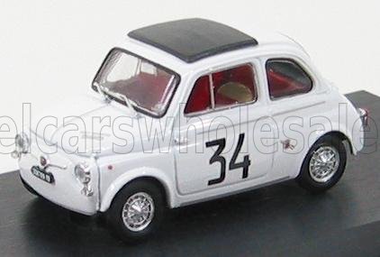 FIAT - 500 595 ABARTH N 34 WINNER CRITERIUM APERTURA MONZA 1964 FRANCO PATRIA - WHITE Scale model car on Vroomi