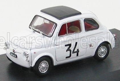 FIAT - 500 595 ABARTH N 34 WINNER CRITERIUM APERTURA MONZA 1964 FRANCO PATRIA - WHITE Scale model car on Vroomi