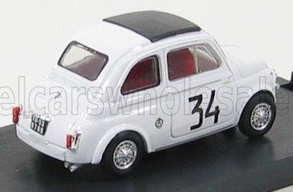 FIAT - 500 595 ABARTH N 34 WINNER CRITERIUM APERTURA MONZA 1964 FRANCO PATRIA - WHITE Scale model car on Vroomi