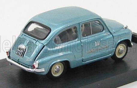 FIAT - 600 I SERIES RAI RADIOTELEVISIONE ITALIANA 1960 - LIGHT BLUE MET Scale model car on Vroomi