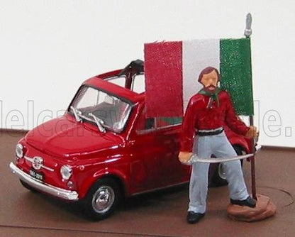 FIAT - 500 GIUSEPPE GARIBALDI - LO SBARCO DELLE 1000 500 ROSSE A MARSALA 11 MAGGIO 1960 - 150th ANNIVERSARIO UNITA' D'ITALIA 1861-2011 - RED Scale model car on Vroomi