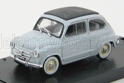 FIAT - 600 1956 TETTO CHIUSO - CLOSED ROOF - GRIGIO PERLA Scale model car on Vroomi