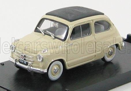Fiat 600 1956 Closed Roof Beige Chiaro Brumm 1:43 scale model