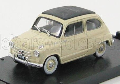 FIAT - 600 1956 TETTO CHIUSO - CLOSED ROOF - BEIGE CHIARO Scale model car on Vroomi