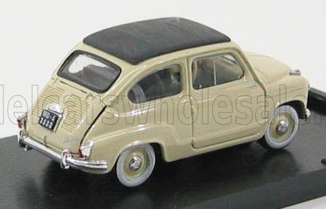FIAT - 600 1956 TETTO CHIUSO - CLOSED ROOF - BEIGE CHIARO Scale model car on Vroomi
