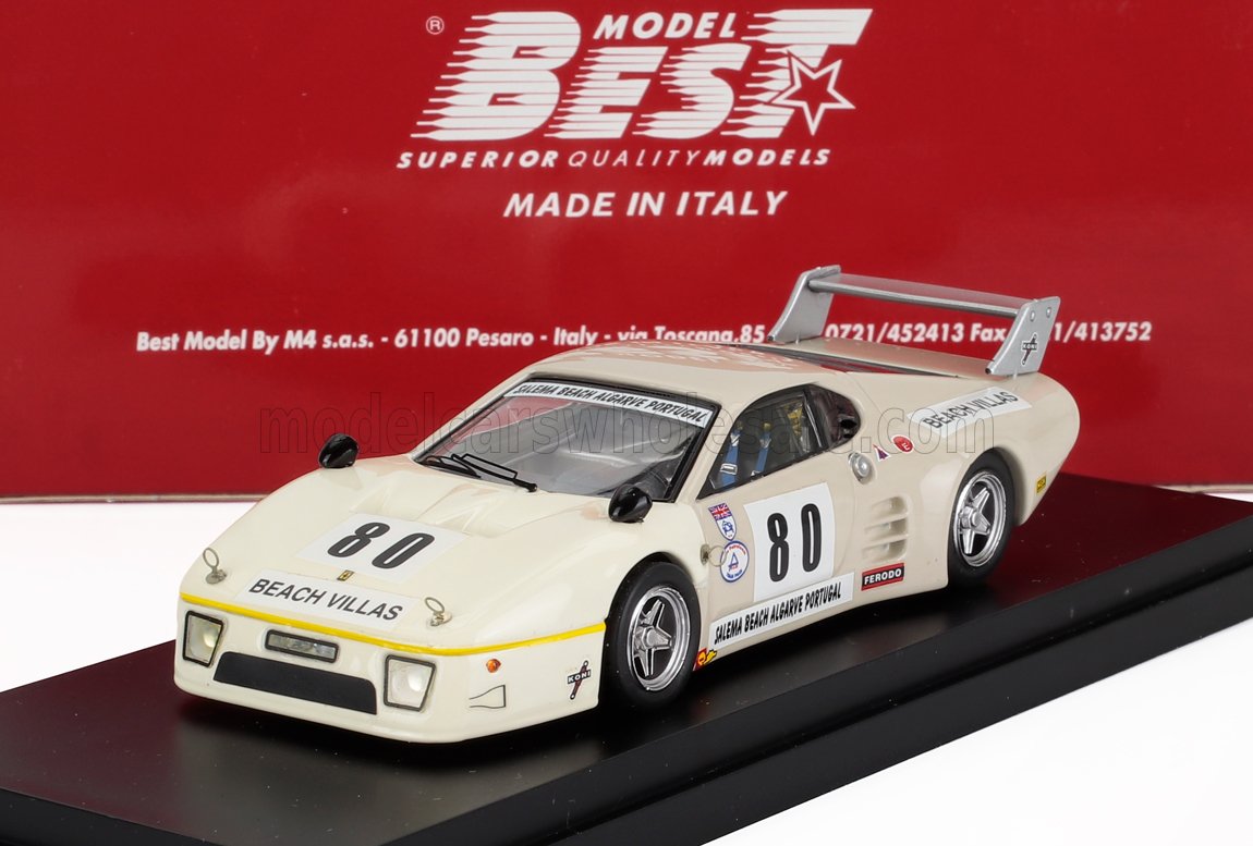 FERRARI - 512BB N 80 SILVERSTONE 1982 PHILLIPS - EARLE - JONES - CREAM WHITE - Vroomi