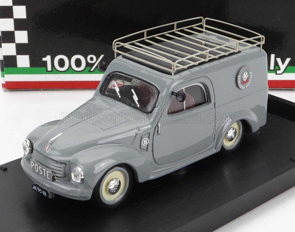 Fiat 500C Van Poste Italiane Servizio Postale Varese 1950 Grey Brumm 1:43 scale model