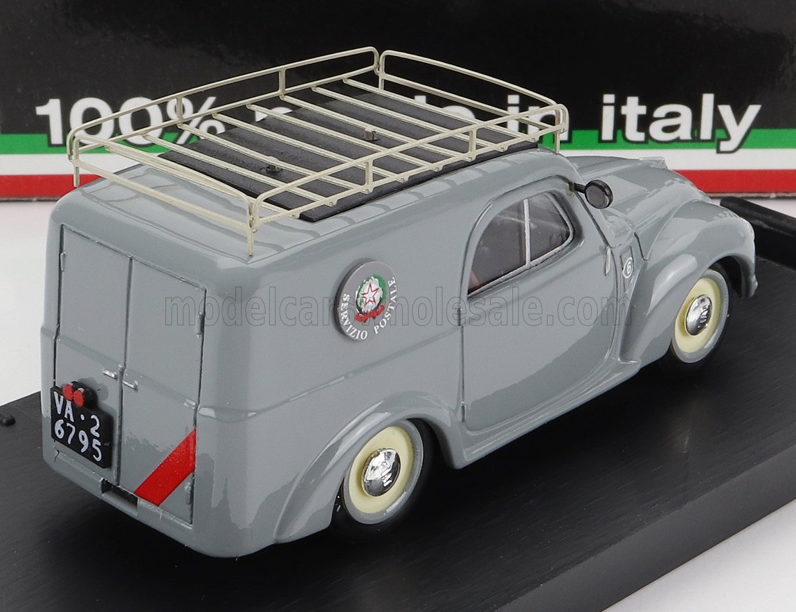 Fiat 500C Van Poste Italiane Servizio Postale Varese 1950 Grey Brumm 1:43 scale model - image 2