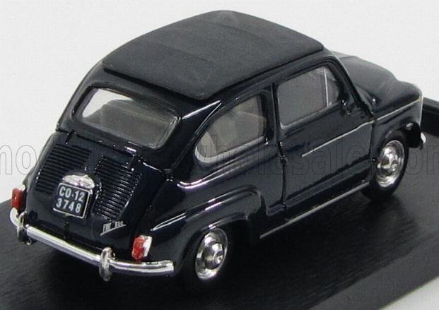 Fiat 600D Trasformabile Chiusa 1960 Dark Blue Brumm 1:43 scale model - image 2