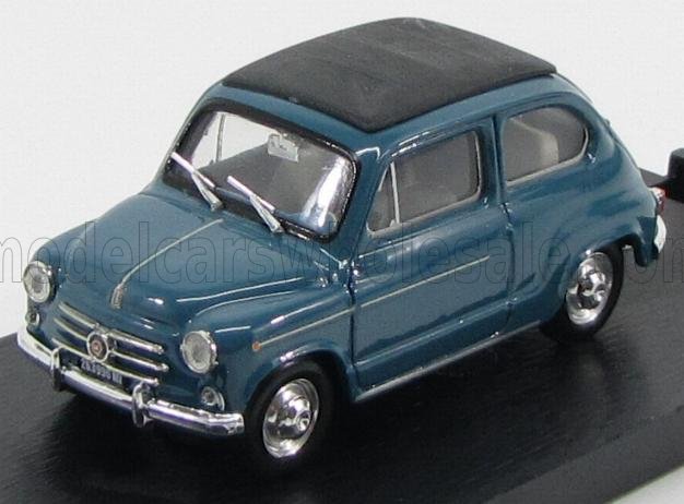 FIAT - 600D TRASFORMABILE CHIUSA 1960 - BLUE 404 Scale model car on Vroomi