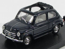 FIAT - 600D TRASFORMABILE APERTA 1960 - BLUE SCURO 456 Scale model car on Vroomi