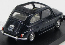 FIAT - 600D TRASFORMABILE APERTA 1960 - BLUE SCURO 456 Scale model car on Vroomi