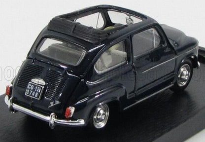 FIAT - 600D TRASFORMABILE APERTA 1960 - BLUE SCURO 456 Scale model car on Vroomi