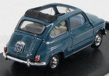 FIAT - 600D TRASFORMABILE APERTA 1960 - BLUE 404 Scale model car on Vroomi
