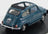 Voiture miniature 1:43 bleu canard avec capote décapotable, sur socle noir — réplique de collectionneur Vroomi