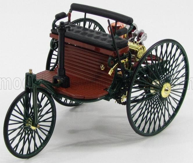MERCEDES BENZ - PATENT MOTORWAGEN 1886 - GREEN WOOD Scale model car on Vroomi