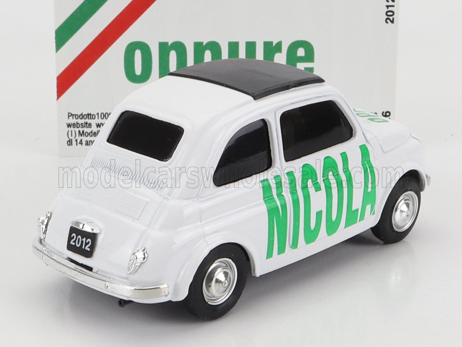FIAT - 500 NICOLA - OPPURE - BIANCO modellino in scala modellino Vroomi