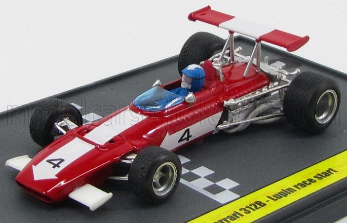 FERRARI - F1 312B N 4 LUPIN RACE START 1970 - RED WHITE Scale model car on Vroomi