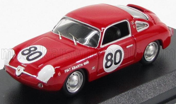 FIAT - ABARTH 1000 COUPÉ ZAGATO N° 80 VAINQUEUR À SEBRING EN 1961 GLERTZ - LIESS - ROUGE - Vroomi