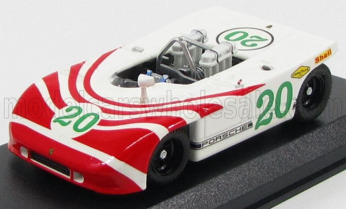 PORSCHE - 908/03 3,0 L N 20 TARGA FLORIO 1970 VIC ELFORD - HANS HERRMANN - BLANC ROUGE - Vroomi