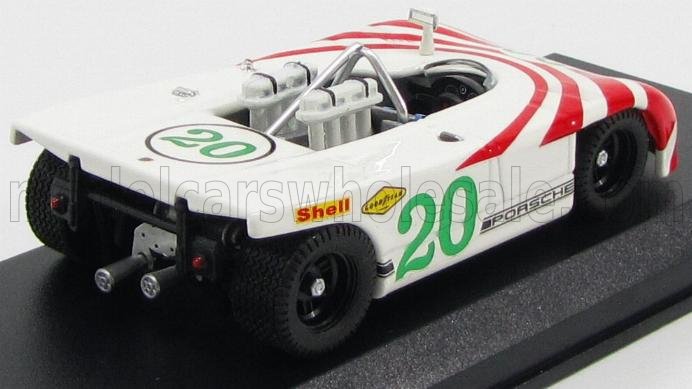 PORSCHE - 908/03 3,0 L N 20 TARGA FLORIO 1970 VIC ELFORD - HANS HERRMANN - BLANC ROUGE - Vroomi