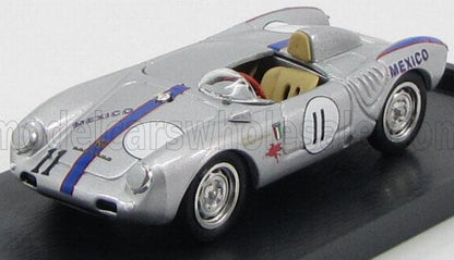 PORSCHE - 550A RS SPIDER N 11 RIVERSIDE MEXICO 1957 RICARDO RODRIGUEZ - SILVER BLUE Scale model car on Vroomi