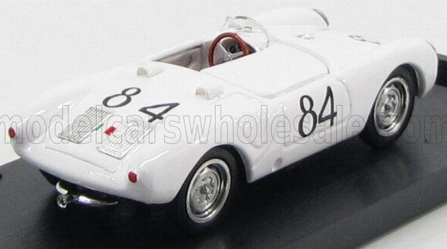 PORSCHE - 550A RS SPIDER N 84 WINNER TARGA FLORIO 1956 UMBERTO MAGLIOLI - WHITE Scale model car on Vroomi