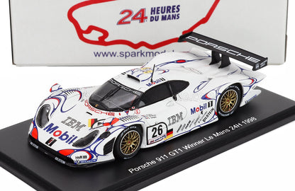 PORSCHE - 911 GT1-98 3.2L TURBO TEAM PORSCHE AG MOBIL-1 N 26 WINNER 24h LE MANS 1998 ALLAN McNISH - LAURENT AIELLO - STEPHANE ORTELLI - WHITE BLUE RED