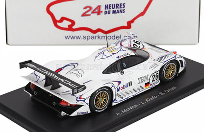PORSCHE - 911 GT1-98 3.2L TURBO TEAM PORSCHE AG MOBIL-1 N 26 WINNER 24h LE MANS 1998 ALLAN McNISH - LAURENT AIELLO - STEPHANE ORTELLI - WHITE BLUE RED