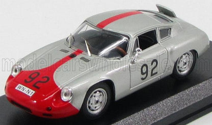 PORSCHE - 356 CARRERA ABARTH GTL N 92 6° ASSOLUTO - VINCITORE CATEGORIA GRAN TURISMO TARGA FLORIO 1961 P-E.STRAHLE - A.PUCCI - ROSSO ARGENTO - Vroomi