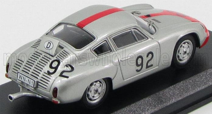 PORSCHE - 356 CARRERA ABARTH GTL N 92 6° ASSOLUTO - VINCITORE CATEGORIA GRAN TURISMO TARGA FLORIO 1961 P-E.STRAHLE - A.PUCCI - ROSSO ARGENTO - Vroomi