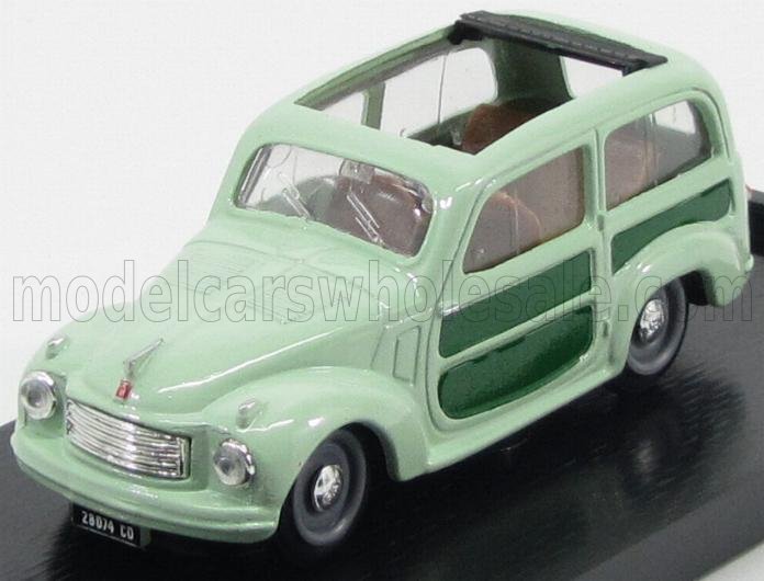 Fiat 500C Belvedere Open 1951 Two-Tone Green Brumm 1:43 scale model