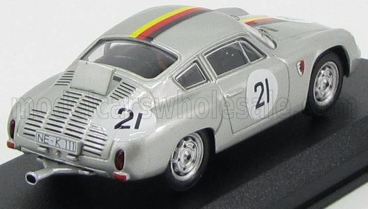 PORSCHE - ABARTH N 21 1000 km PARIS 1962 LINGUE - KOCH - ARGENT - Vroomi