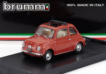 FIAT - 500F TETTO APERTO - OPEN 1965 - ROSSO CORALLO CHIARO - ROSSO