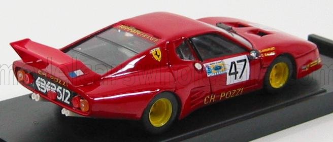 FERRARI - 512 BB CH.POZZI FRANCIA LE MANS N. 47 1980 - ROSSO modellino in scala modellino Vroomi