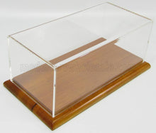 VETRINA DISPLAY BOX - FOR CAR 1/18 - BASE LEGNO - WOOD Lungh.cm 29.0 X Largh.cm 13.0 X Alt.cm 12.8 (altezza interna cm 10.0) - PLEXIGLASS DISPLAY - WOOD