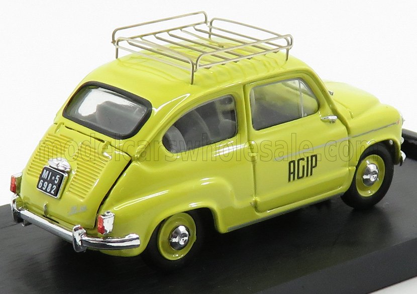Fiat 600D Veicolo Commerciale Publicitaire Agip 1960 Yellow Brumm 1:43 scale model - image 2