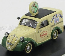 FIAT - 500B FURGONE VAN VEICOLO COMMERCIALE PUBLICITAIRE GALBANI MELZO MILANO DEPOSITO DI BOLOGNA 1950 - CREAM GREEN Scale model car on Vroomi