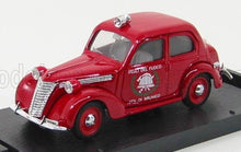 FIAT - 1100 E VIGILI DEL FUOCO DI BRUNICO 1947 - AUTO POMPIERI - ROSSO