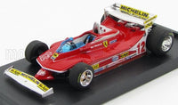 Modellino in scala Ferrari rossa N 12 con livrea Michelin, su base nera — Vroomi