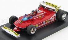 FERRARI - F1 312T4 N 12 PROVE ALA POSTERIORE OVEST USA GP 1979 GILLES VILLENEUVE + PILOT - RED Scale model car on Vroomi