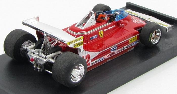 FERRARI - F1 312T4 N 12 PROVE ALA POSTERIORE OVEST USA GP 1979 GILLES VILLENEUVE + PILOT - RED Scale model car on Vroomi