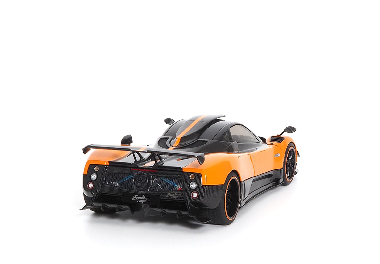 PAGANI ZONDA CINQUE COUPE DIECAST FULL OPEN ARANCIO ST. TROPEZ - SPECIAL PACK - Vroomi