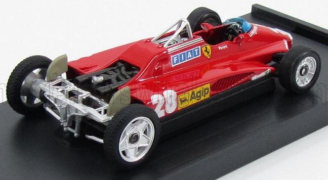 FERRARI - F1 126C2 N 28 GP DI SAN MARINO A IMOLA 1982 DIDIER PIRONI T-CAR - VERSIONE DA TRASPORTO - TRANSPORT VERSION - ROSSO modellino in scala modellino Vroomi