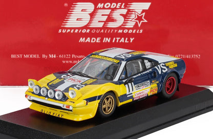 FERRARI - 308 GTB COUPE N 11 RALLY  ISOLA D'ELBA 1980 NICO - BARBAN - YELLOW BLUE