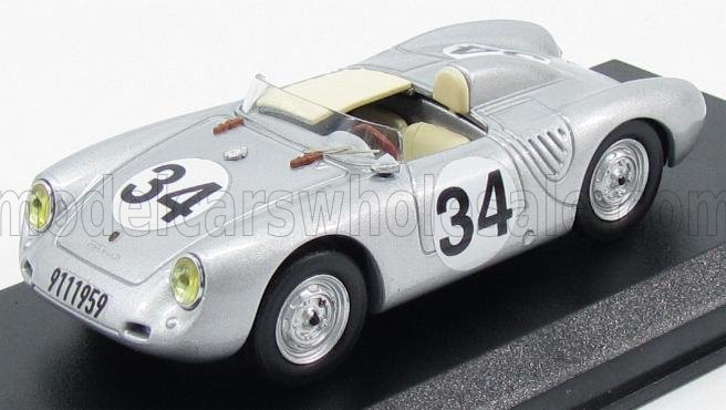 PORSCHE - 550RS SPIDER N 33 24h LE MANS 1957 STOREZ - CRAWFORD - ARGENT - Vroomi