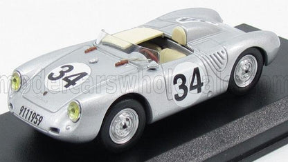 PORSCHE - 550RS SPIDER N 33 24h LE MANS 1957 STOREZ - CRAWFORD - ARGENT - Vroomi