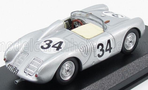 PORSCHE - 550RS SPIDER N 33 24h LE MANS 1957 STOREZ - CRAWFORD - ARGENT - Vroomi